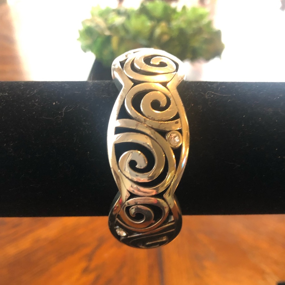 Silver with crystals Brighton bangle